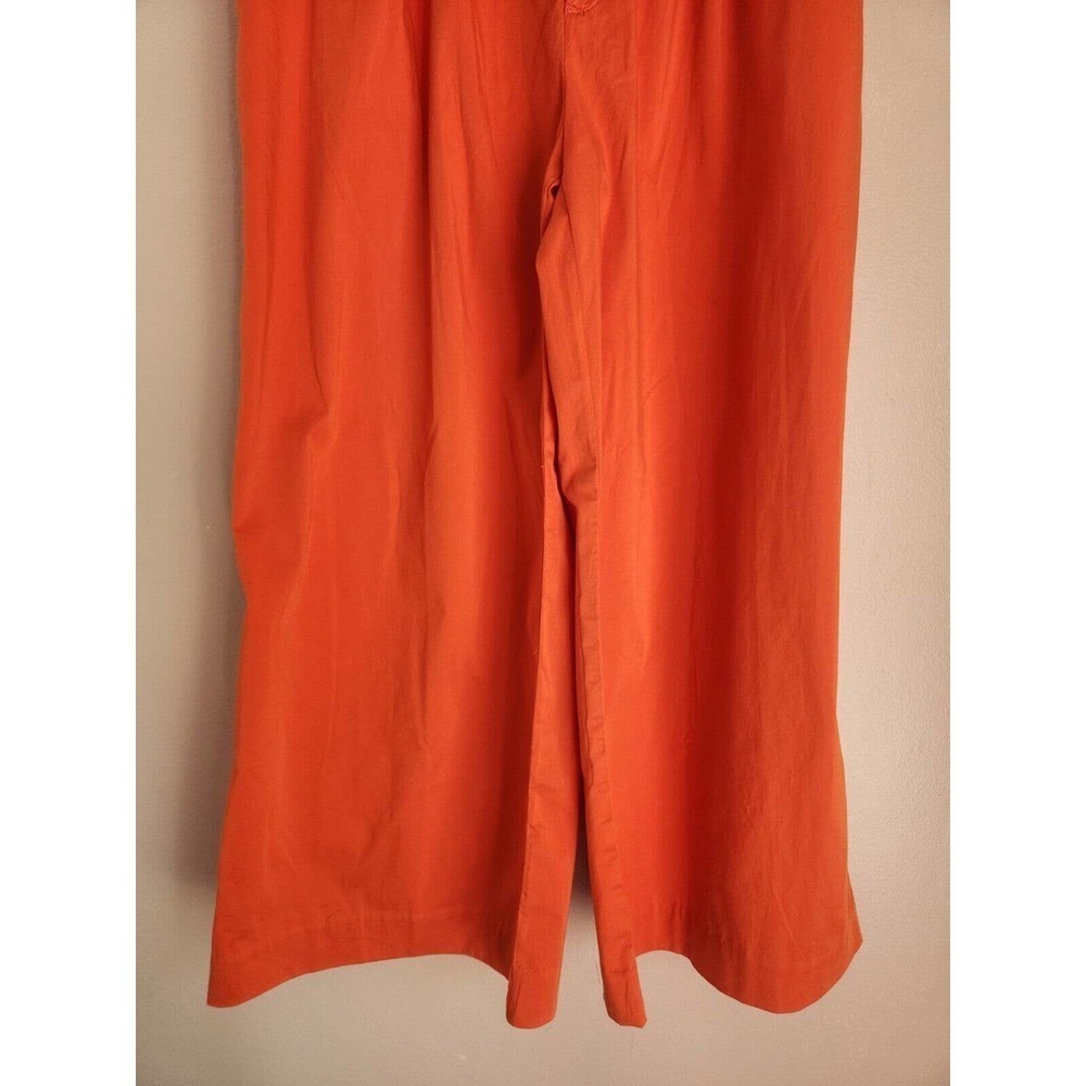 Anthropologie Wide-Leg Pants in Vibrant Orange - Picture 6 of 13